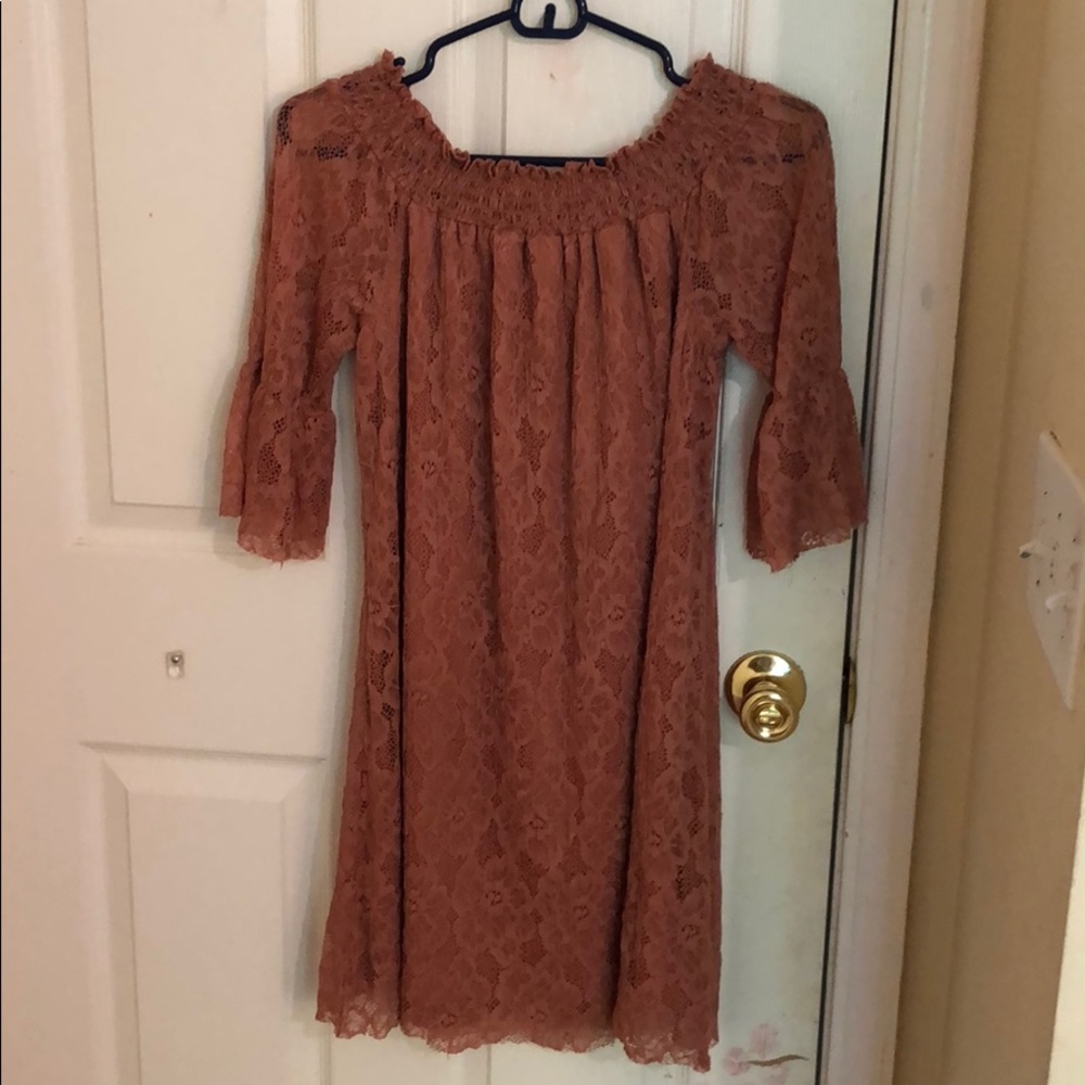 It’s a off shoulder dress